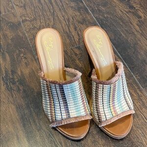 Vintage Havana Tan/Brown Clog‑Style Heels